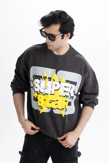 Starboy Syndrome - Oversized Charcoal Grey Unisex Sweatshirt
