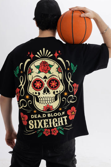 Dead Bloom - Oversized Black Unisex T-Shirt