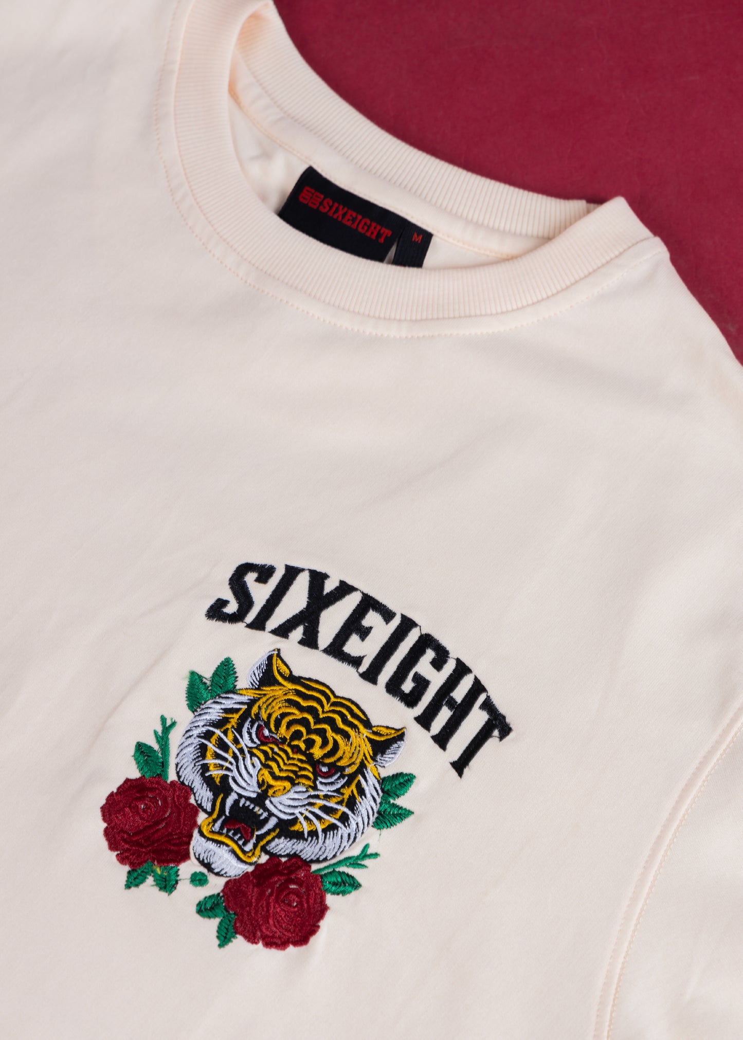 Roze Claw Cream French Terry Cotton T-Shirt