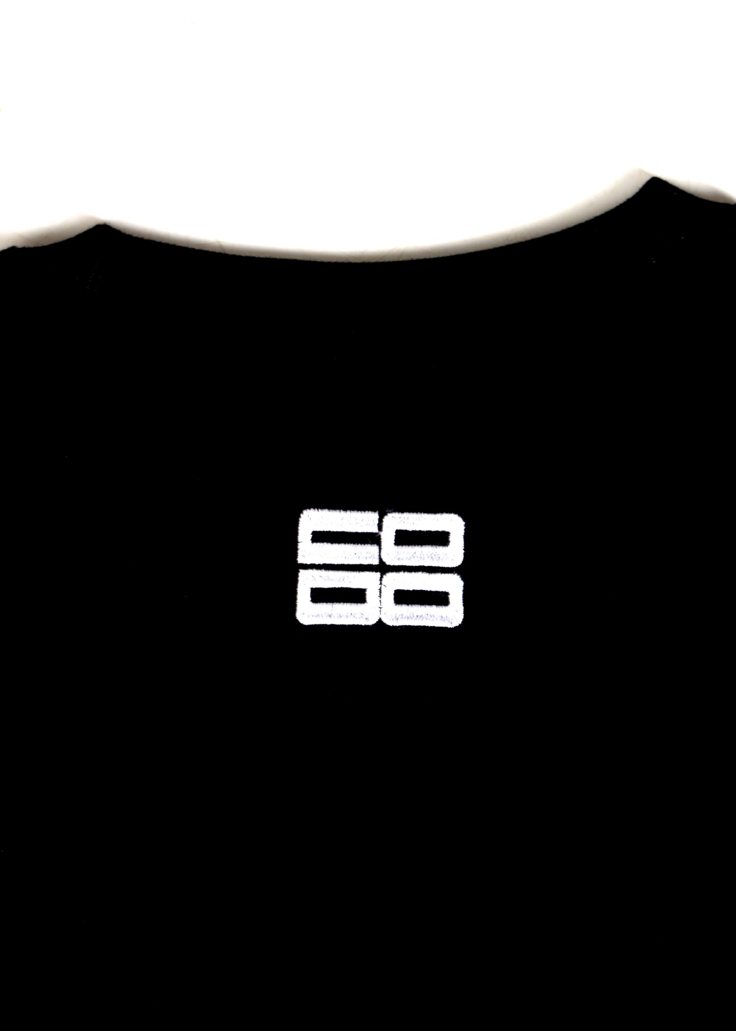 Roze Claw Black French Terry Cotton Embroidered Tee