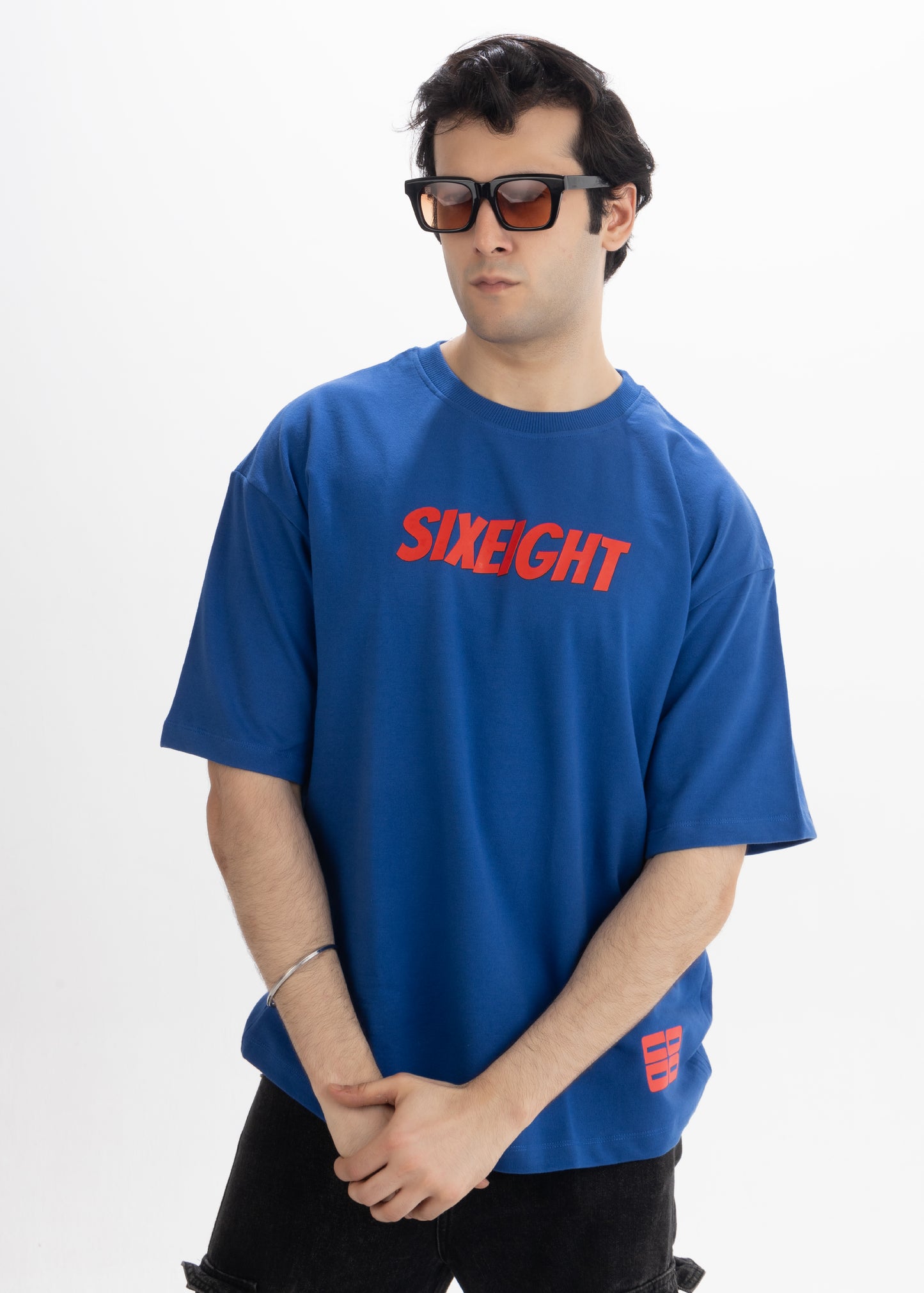Not New York, Mumbai City Oversized Royal Blue Unisex T-Shirt