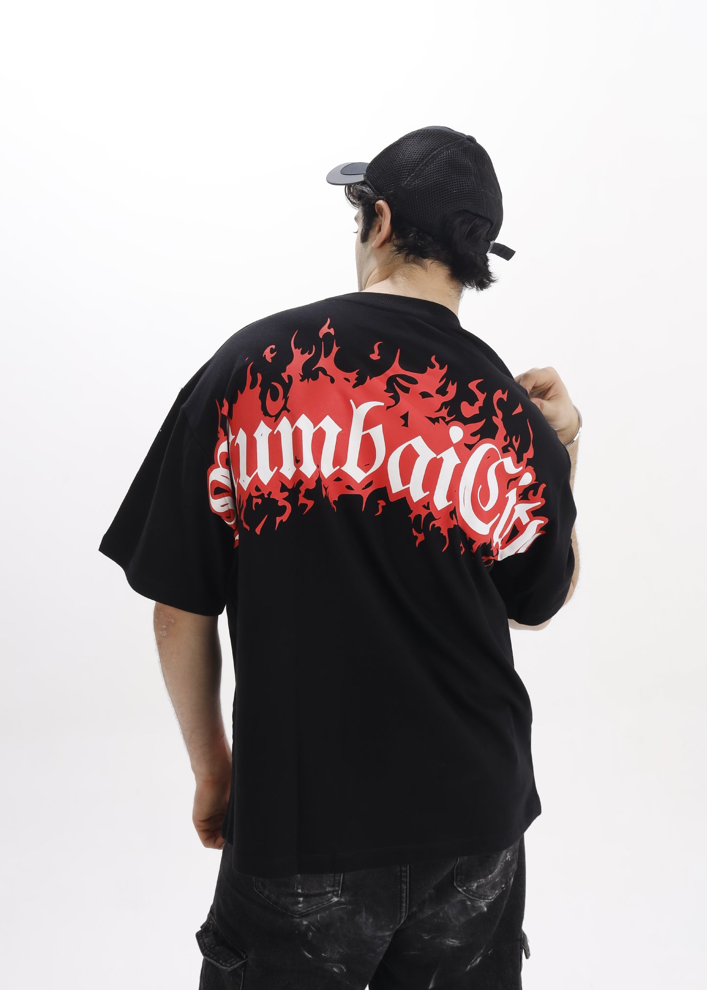 Not New York, Mumbai City Oversized Black Unisex T-Shirt