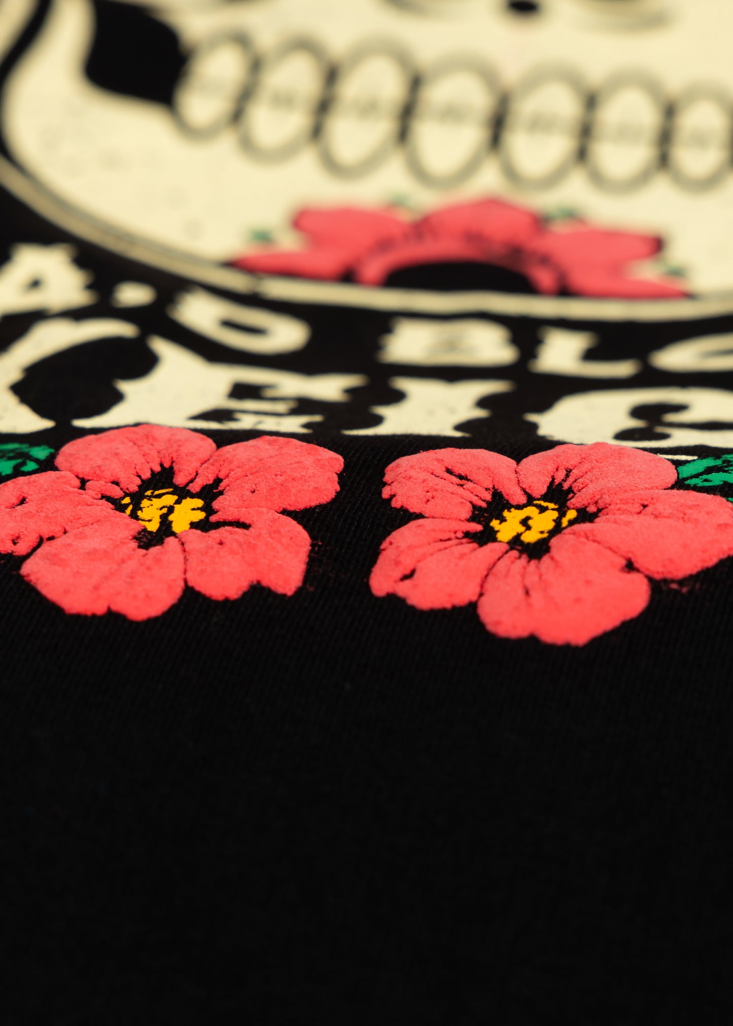 Dead Bloom French Terry Cotton T-Shirt Black