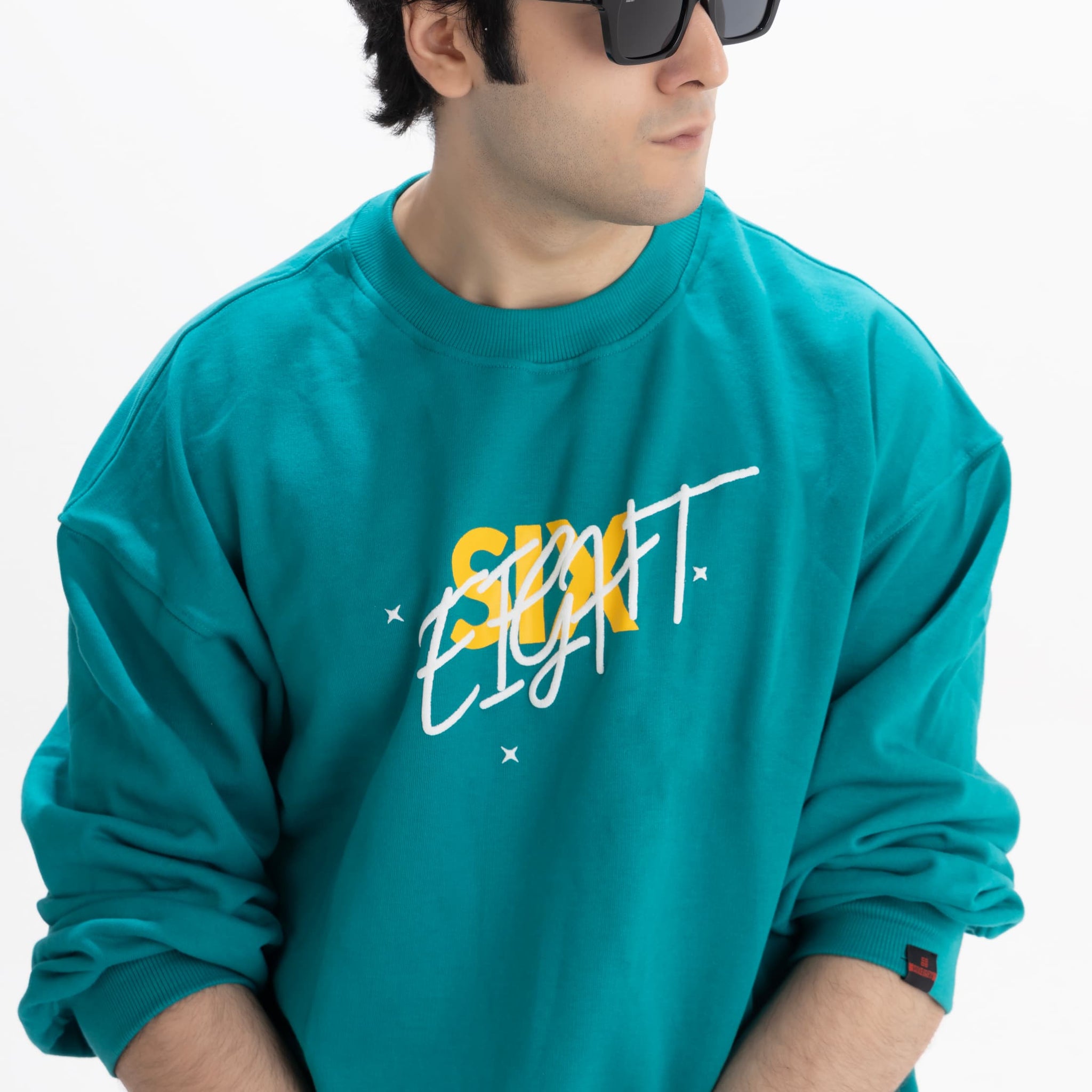 Unveiled - Oversized Teal Blue Unisex Sweatshirt
