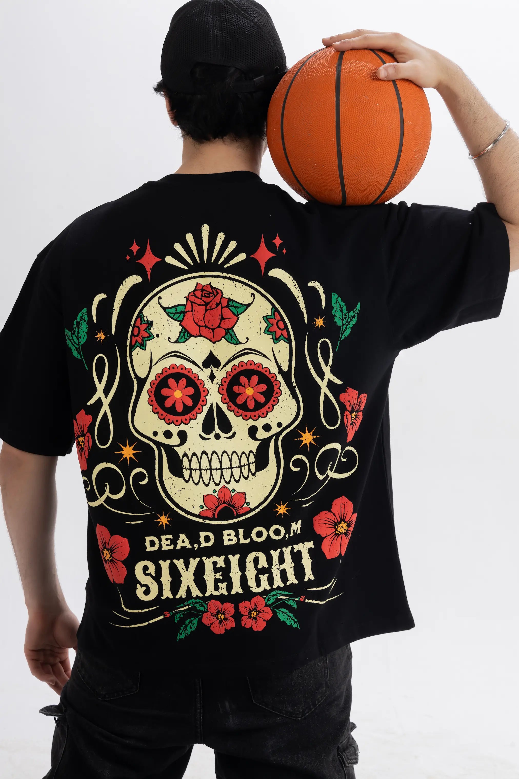 Dead Bloom - Oversized Black Unisex T-Shirt
