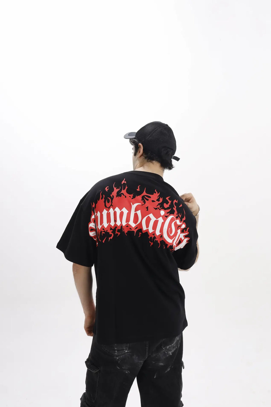 Not New York, Mumbai City Oversized Black Unisex T-Shirt