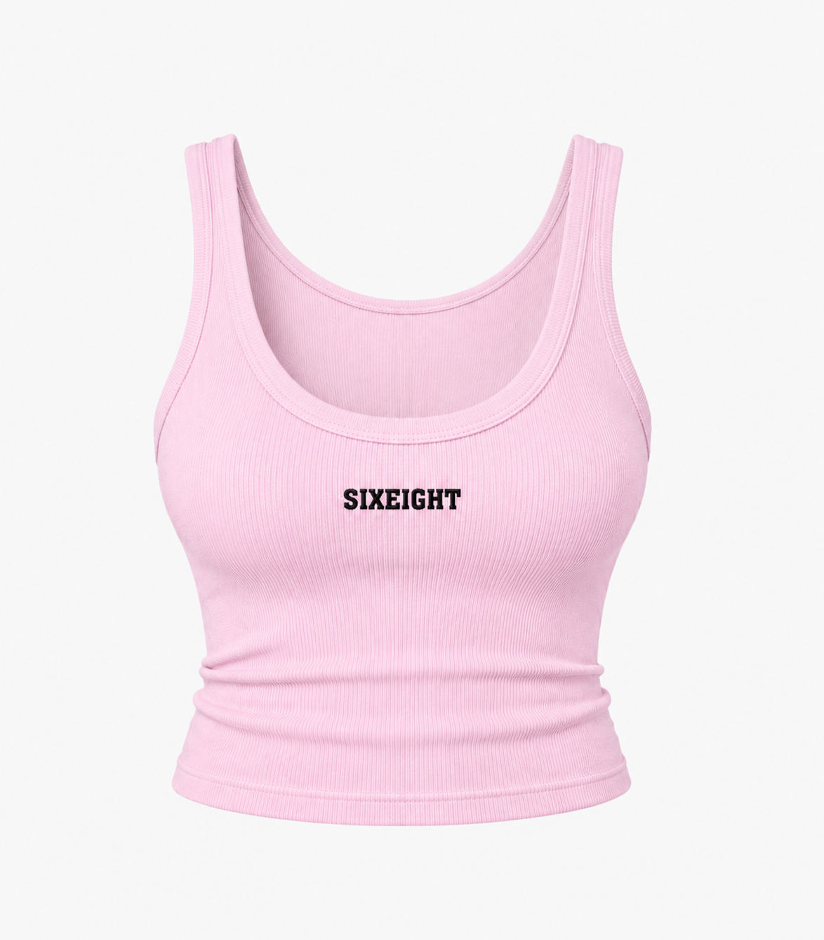 Blush Pink Fitted Ribbed Tank Top