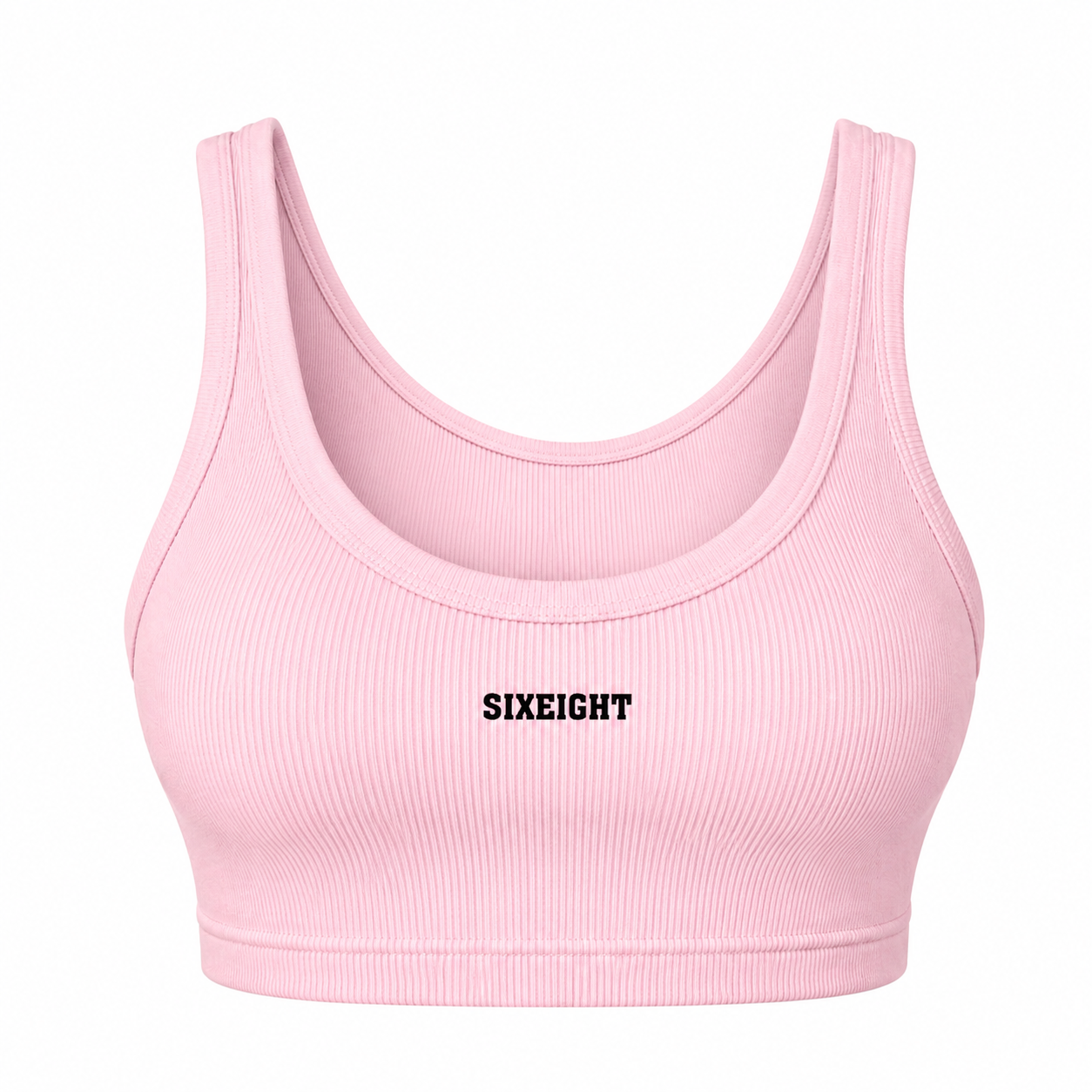 Blush Pink Crop Ribbed Tank Top