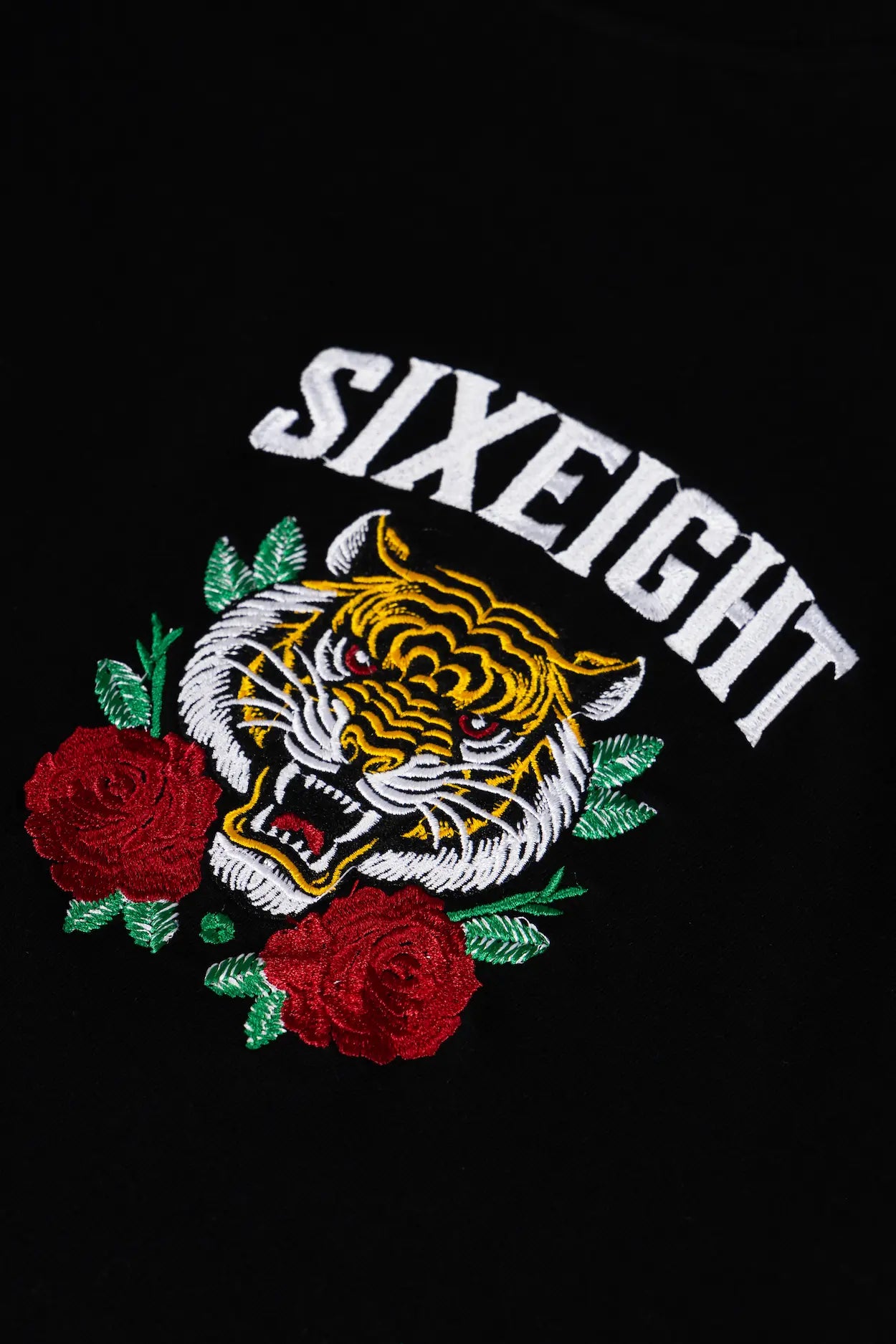 Roze Claw - Oversized Black Unisex Embroidered T-Shirt
