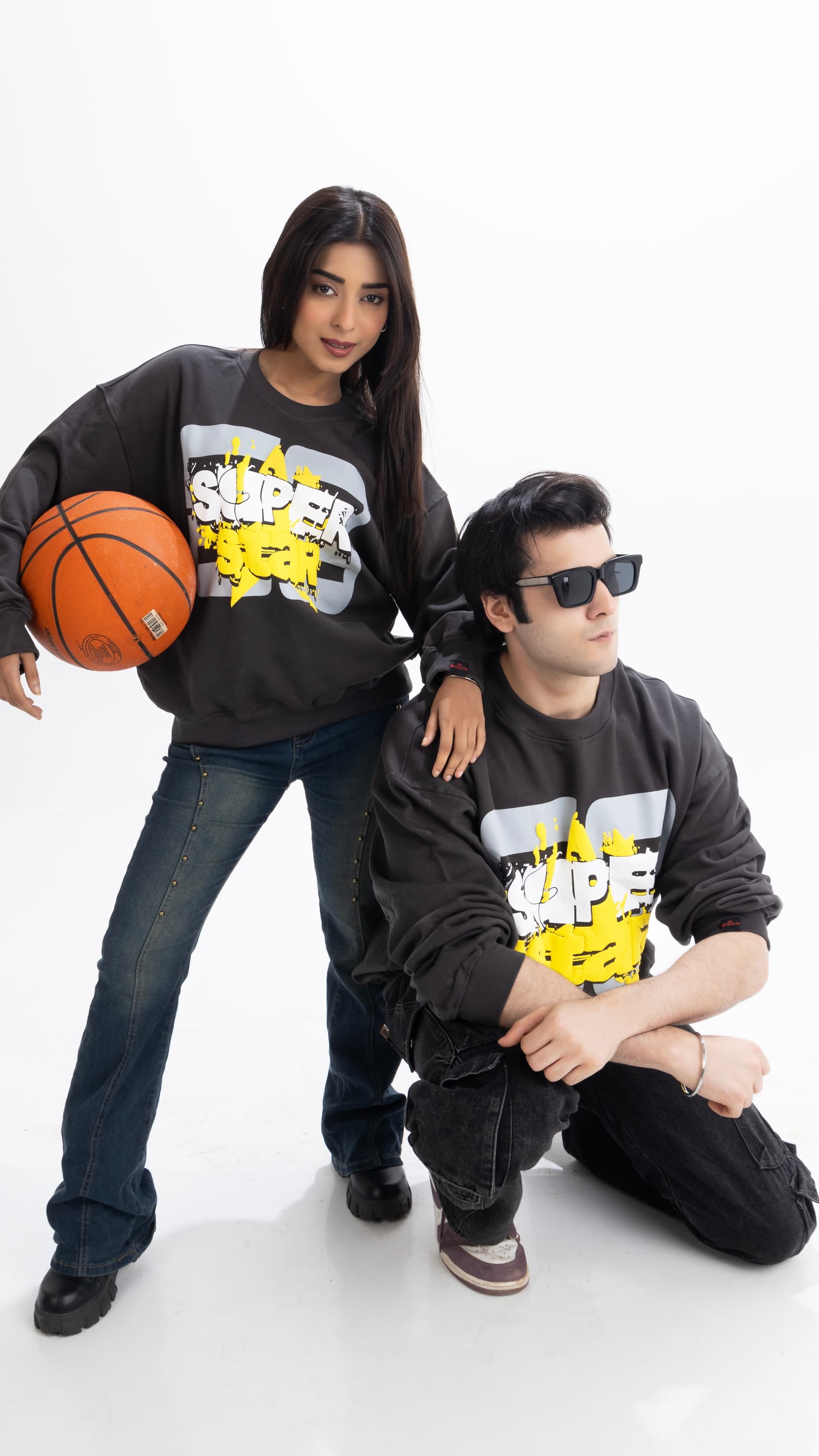 Starboy Syndrome - Oversized Charcoal Grey Unisex Sweatshirt