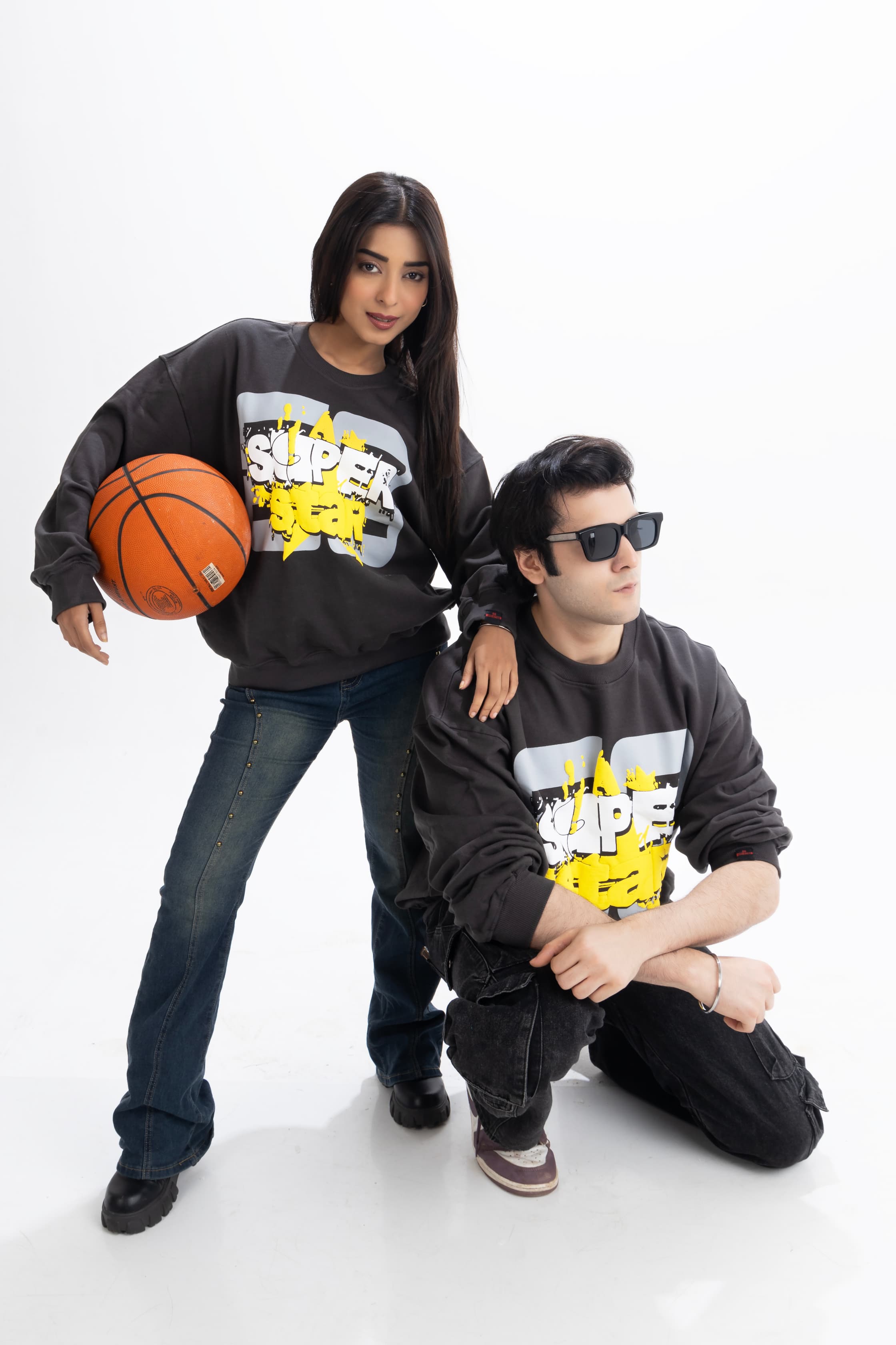 Starboy Syndrome - Oversized Charcoal Grey Unisex Sweatshirt