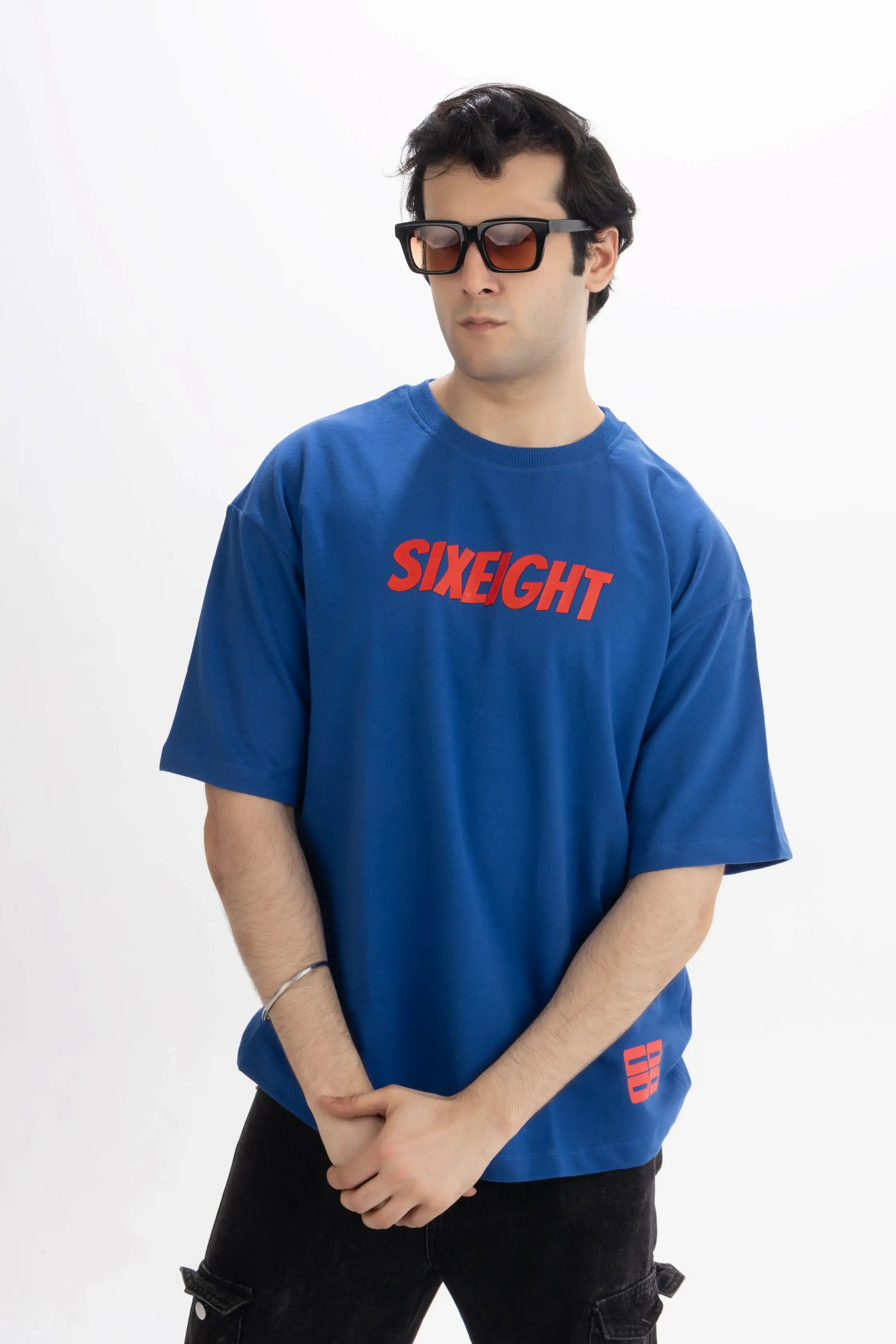 Not New York, Mumbai City Oversized Royal Blue Unisex T-Shirt