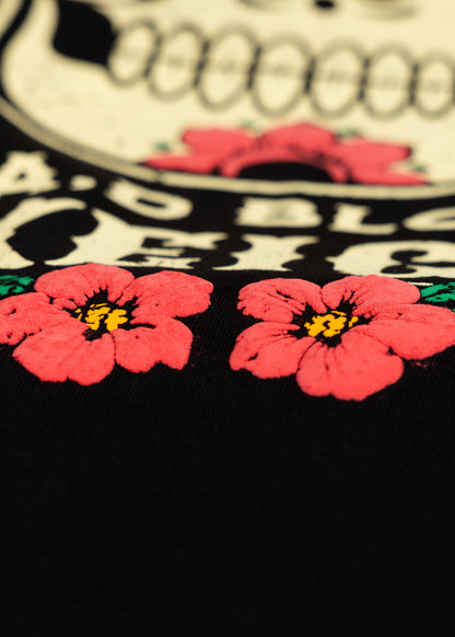 Dead Bloom French Terry Cotton T-Shirt Black