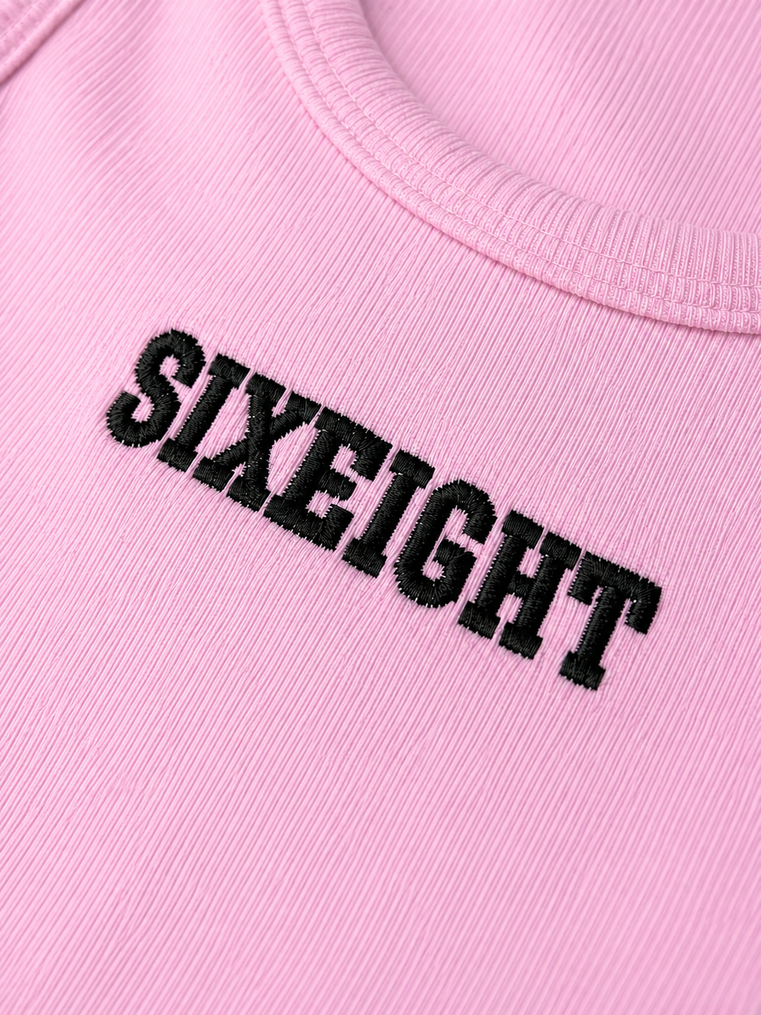 Blush Pink Fitted Ribbed Tank Top
