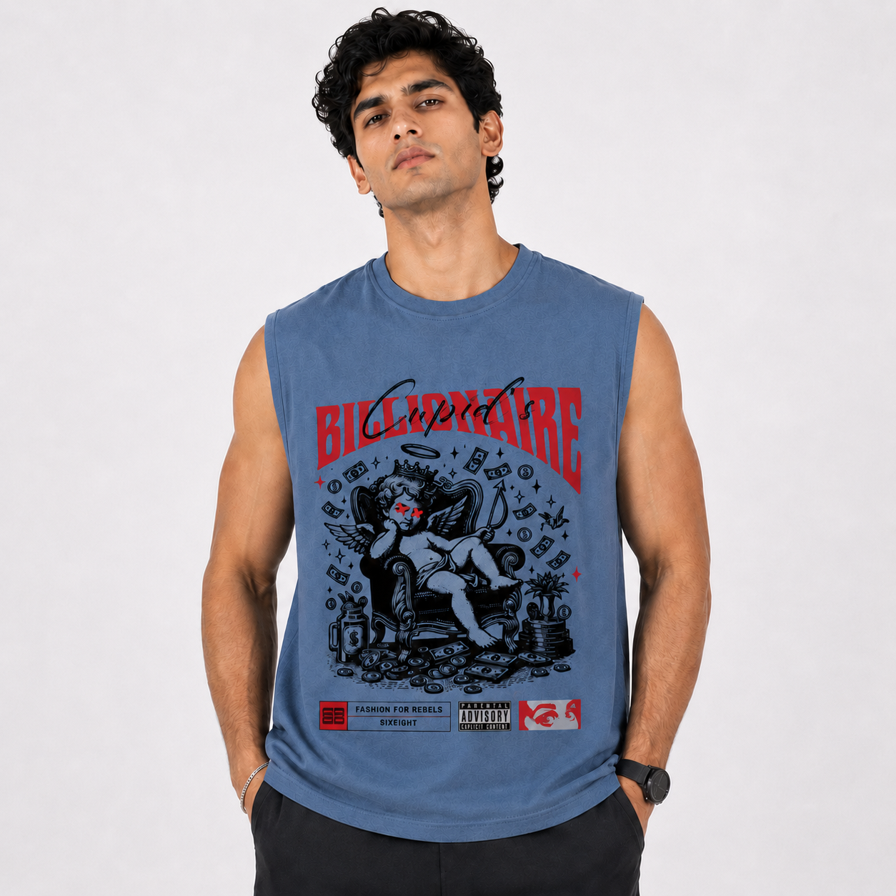Cupid's Billionaire Boxy Fit Muscle Tank
