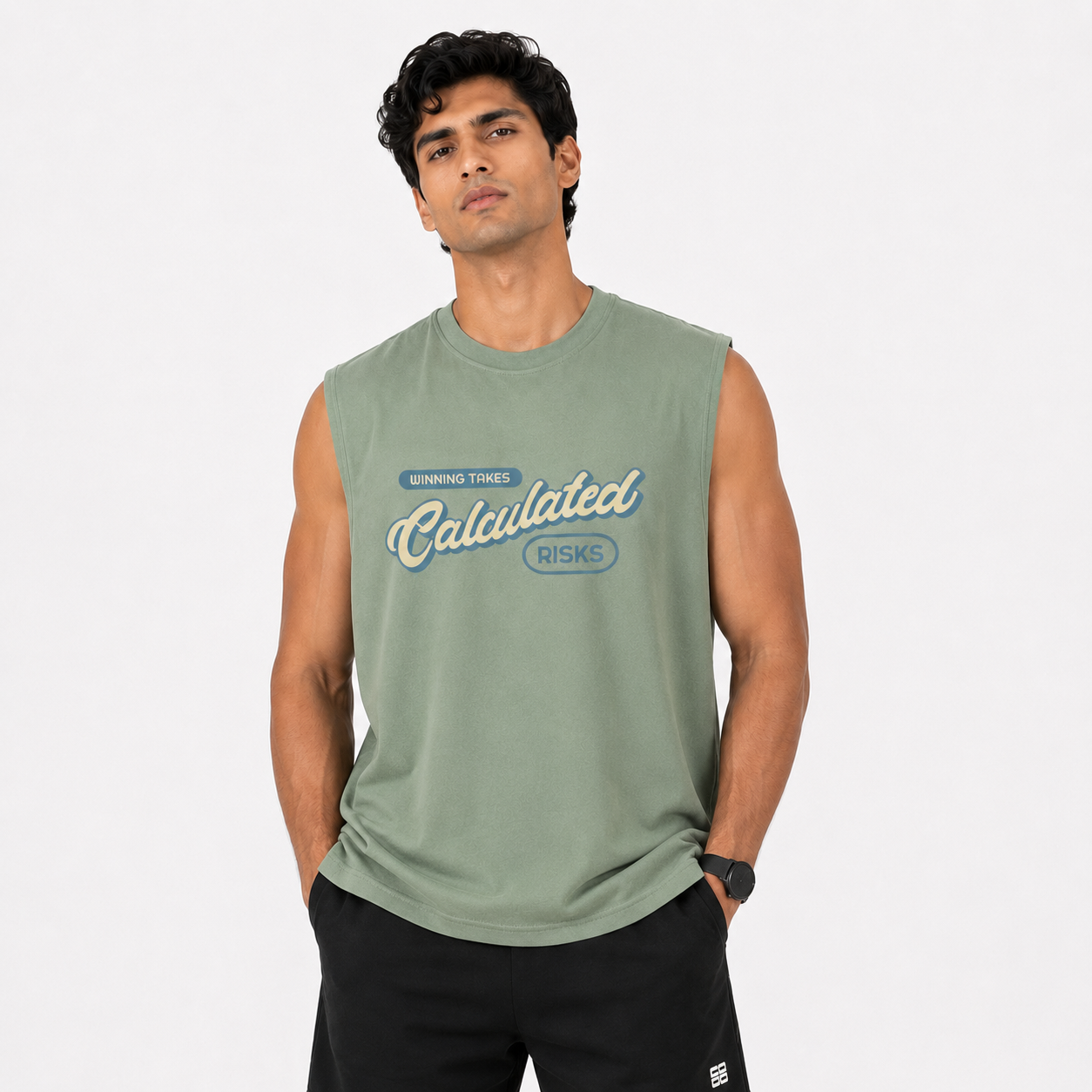 The Calculated Boxy Fit Muscle Tank